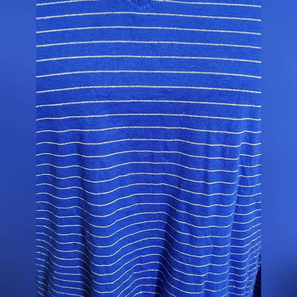 NWT Laura‎ Scott silver striped long sleeve top - Picture 4 of 7